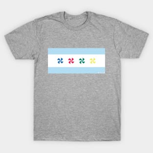 Pinwheel Chicago Flag 2.0 T-Shirt